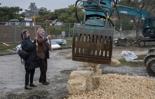 Port du Torry, première pierre